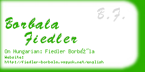 borbala fiedler business card